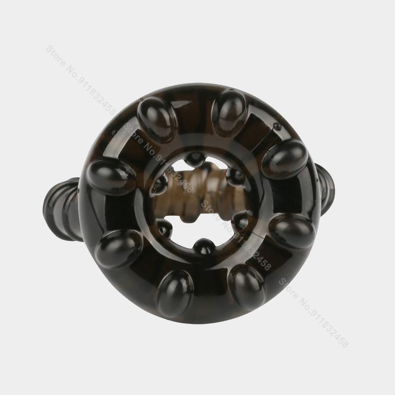 Male Semen Lock Ring Soft Time Delay Erection Dual Cock Ring Friction Massager Stimulation Couple Lover Sex Toys For Men