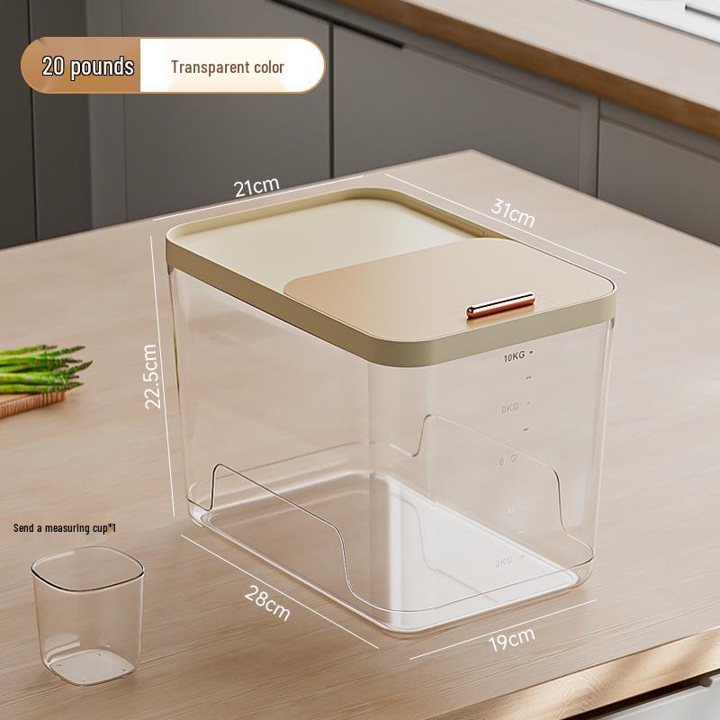 

Великий харчовий контейнер для зберігання рису, потовщений контейнер пуш-пул для рису та борошна