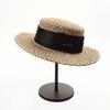 European and American seaweed hemp yarn decorative straw hat hollow breathable sun hat women summer travel sun protection beach hat