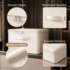 Extra Large Stackable Oxford Fabric Storage Bins with Lids, Foldable Closet Organizer Boxes for Clothes and Blankets, Space-Saving Heavy Duty Wardrobe
