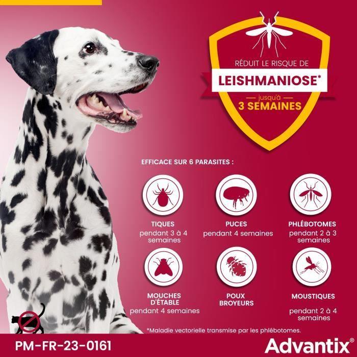Advantix Chien Solution Antiparasitaire Grande Race 25 à 40kg 4 pipettes