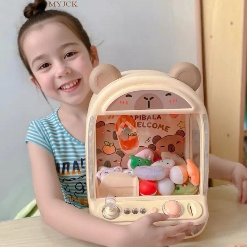 Diy Doll Machine Kids Coin Operated Play Game Mini Claw Catch Toy Crane Machines Music Doll Children Xmas Gifts Toys Boy Girls