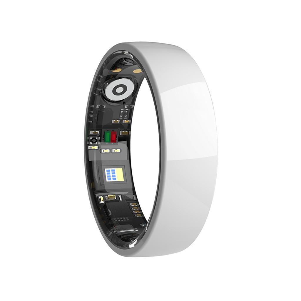 Smart Ring Ceramic Fitness Tracker with Charging Case Sleep Monitor Heart Rate Blood Oxygen Activity Tracking BT IP68