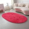 Rainbow Plush Carpet Oval Fluffy Rug For Girl Bedroom Long Pile Soft Beside Mat Large Area Rug Living Room Shaggy Kids Playroom Mat