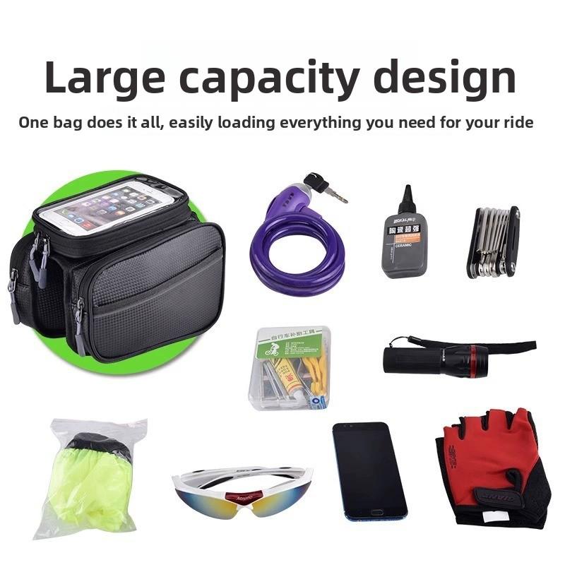 Bolsa para bicicleta impermeable para cuadro delantero accesorios de ciclismo para móvil