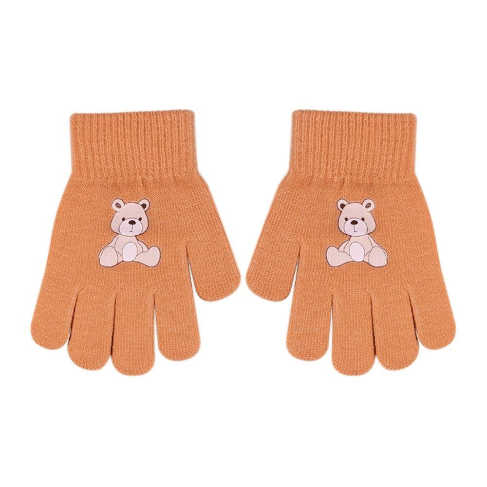 1Pair Coldproof Children's Gloves 7-9 Years Cartoon Gloves Unisex Hand Gloves  Children