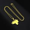 Stainless Steel Outline Venezuela Map Pendant Necklace Heart Map Jewelry
