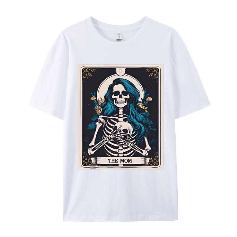 The Mom Tarot Card Tshirt Skeleton Mothers Day Funny Unisexs 100 Cotton TShirts Unisex Soft Tee Normal S