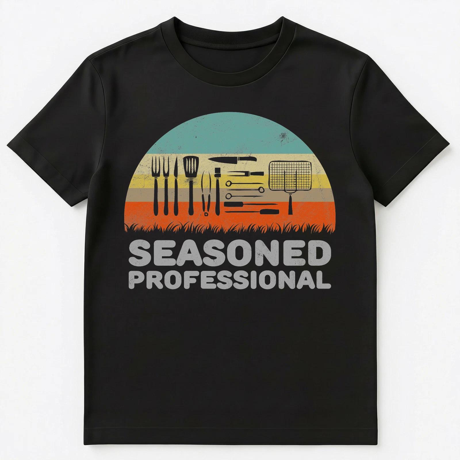 Funny Seasoned Professional Barbecue Pun T Shirt Unisex T-Shirt S