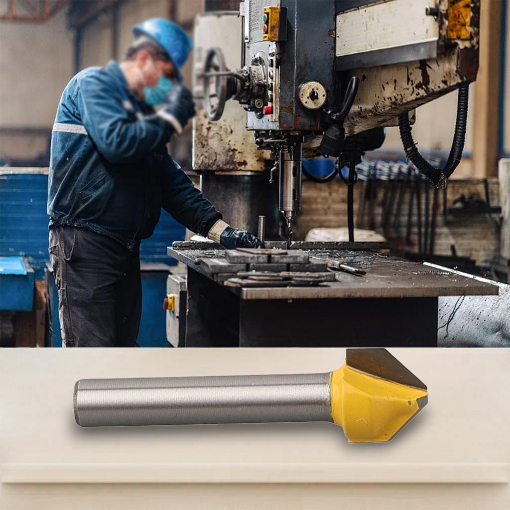 Excellent Physical Properties Router Bit Chamfer Concentricity Degree V Shaped Flat Head High Strength V Shaped