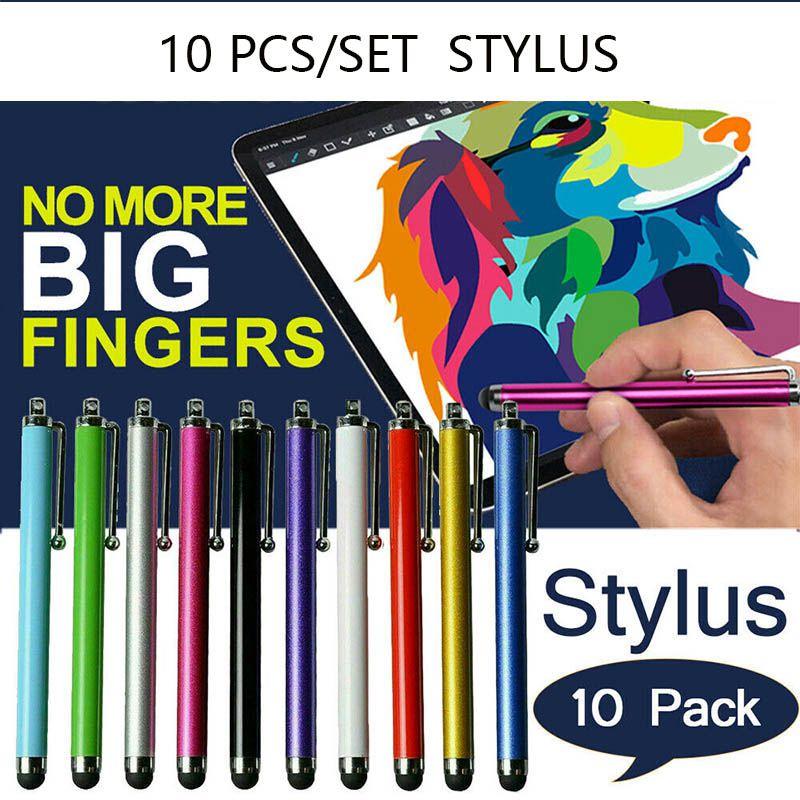 10x Universeller Metall-Stylus-Stift Touchscreen für Tablet Handy Ipad Ipod PC