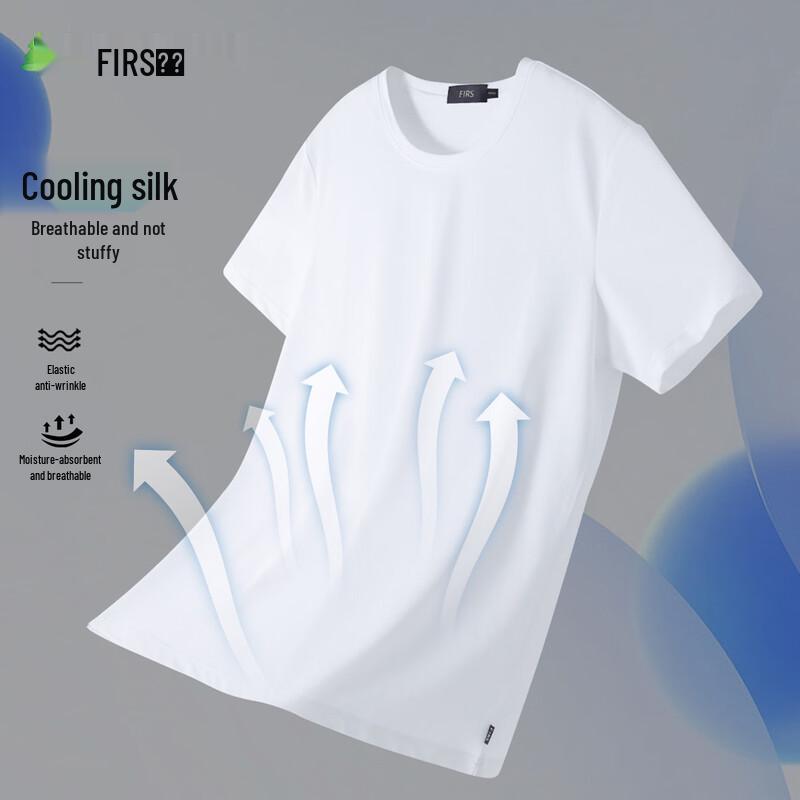 

Shanshan Men s Cooling Silk Blend Short Sleeve T-Shirt L