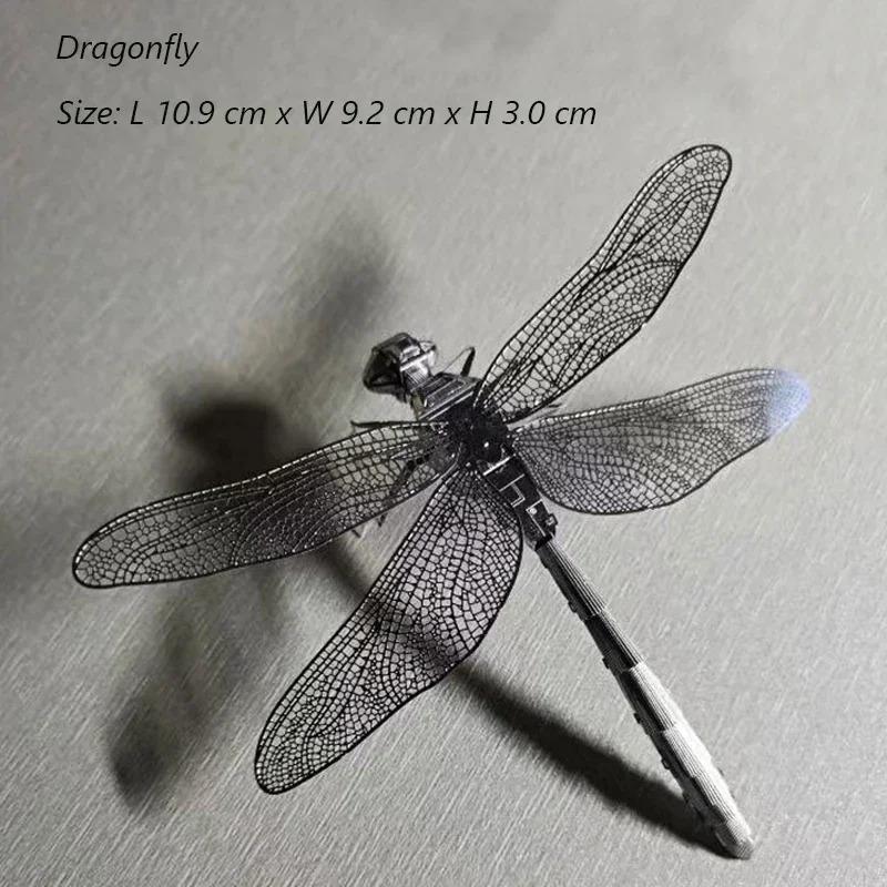 3D Metal Puzzle insect Animal Ladybug Mosquito Butterfly Carp Assembly Model DIY Manual Puzzle Jigsaw Toys For Kids Adult