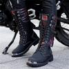 Herren High Top Motorradstiefel Nische Cooler Stiefel Gürtelschnallendesign für Ritter Herrenstiefel Retro Britische Werkzeugstiefel Botas Hombre
