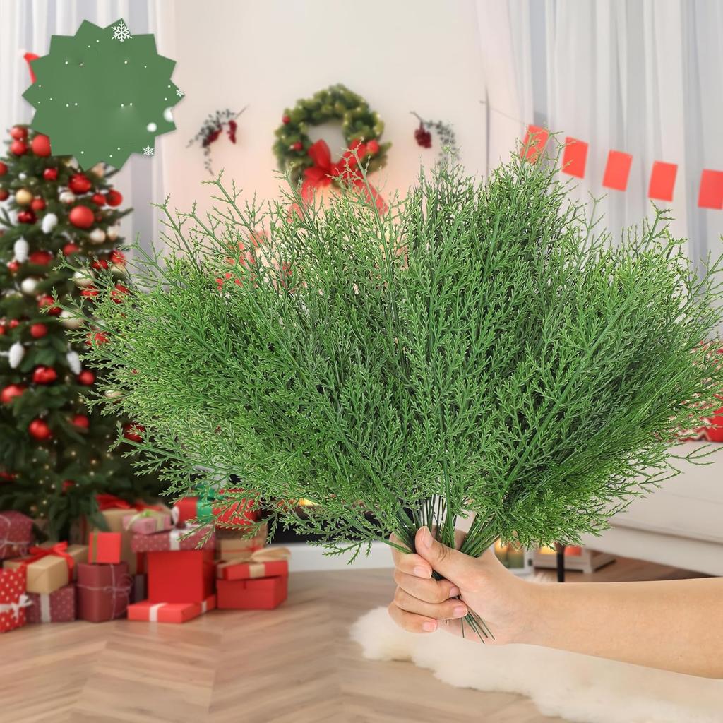 3/5/10Pcs 35cm Artificial Green Pine Leaves Christmas Decoration Xmas Tree Home Decor New Year Gift Christmas Garland Accessory
