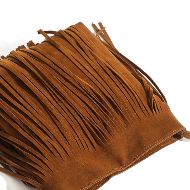 Vintage Tassel Crossbody Bag For Women Large Capacity Casual Tassel Shoulder Bag For Outdoor Travel Women'S Handbag