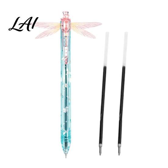 Handschrift Gereedschap voor Kantoor Glanzende Vleugels Transparant Plastic Pen Libelle Gel Schrijfwaren met Interactieve Decoratieve Pennen Dagelijks Gebruik Flapperend