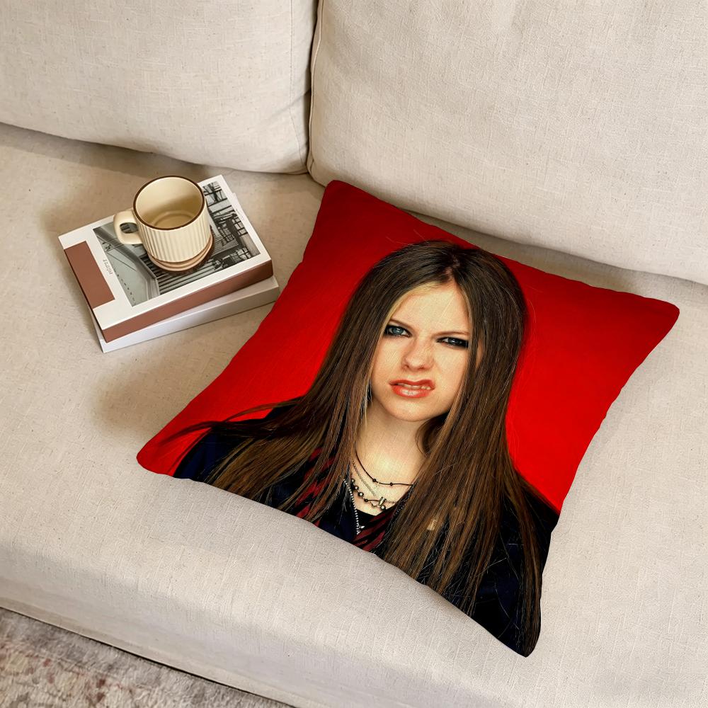 A-Avril Lavigne Cushion Cover Fabric Soft Furnishing,Pillowcase, Cushion Cover, Sofa Pillow, Home Decoration