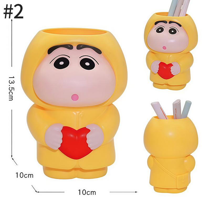 Crayon Shin Chan Pencil Case Shin-Chan Pencil Case Shin Chan Plaything Decoration Piece Desk Storage Supplies Adorable Writing Tool Holder