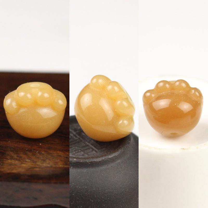 12MM Weathered Cat's Claw Bodhi Seed Beads, Chicken Oil Yellow, DIY Pendant and Buddha Bead Accessories