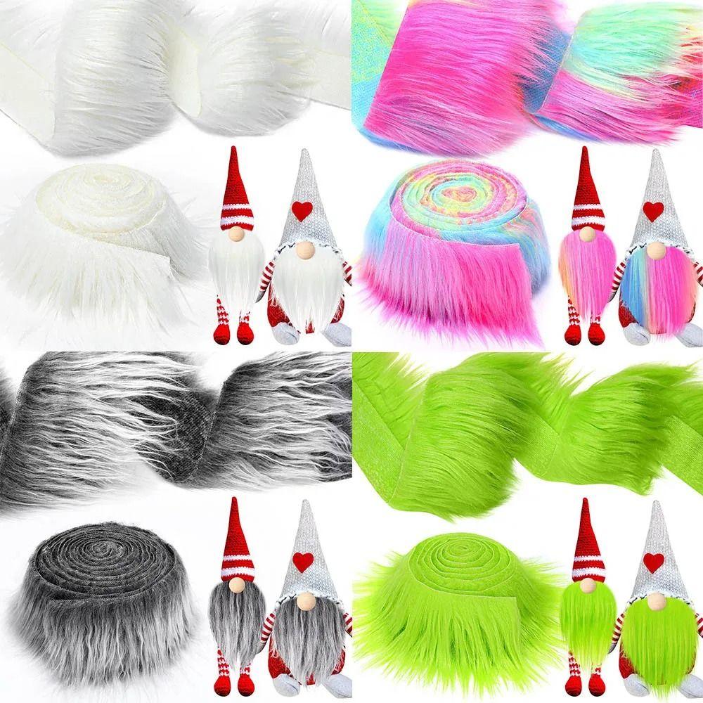Durable 1.5M Faux Fur Ribbon DIY Solid Color Fur Stripe Sewing Fabric Winter Costume Material Home Decor