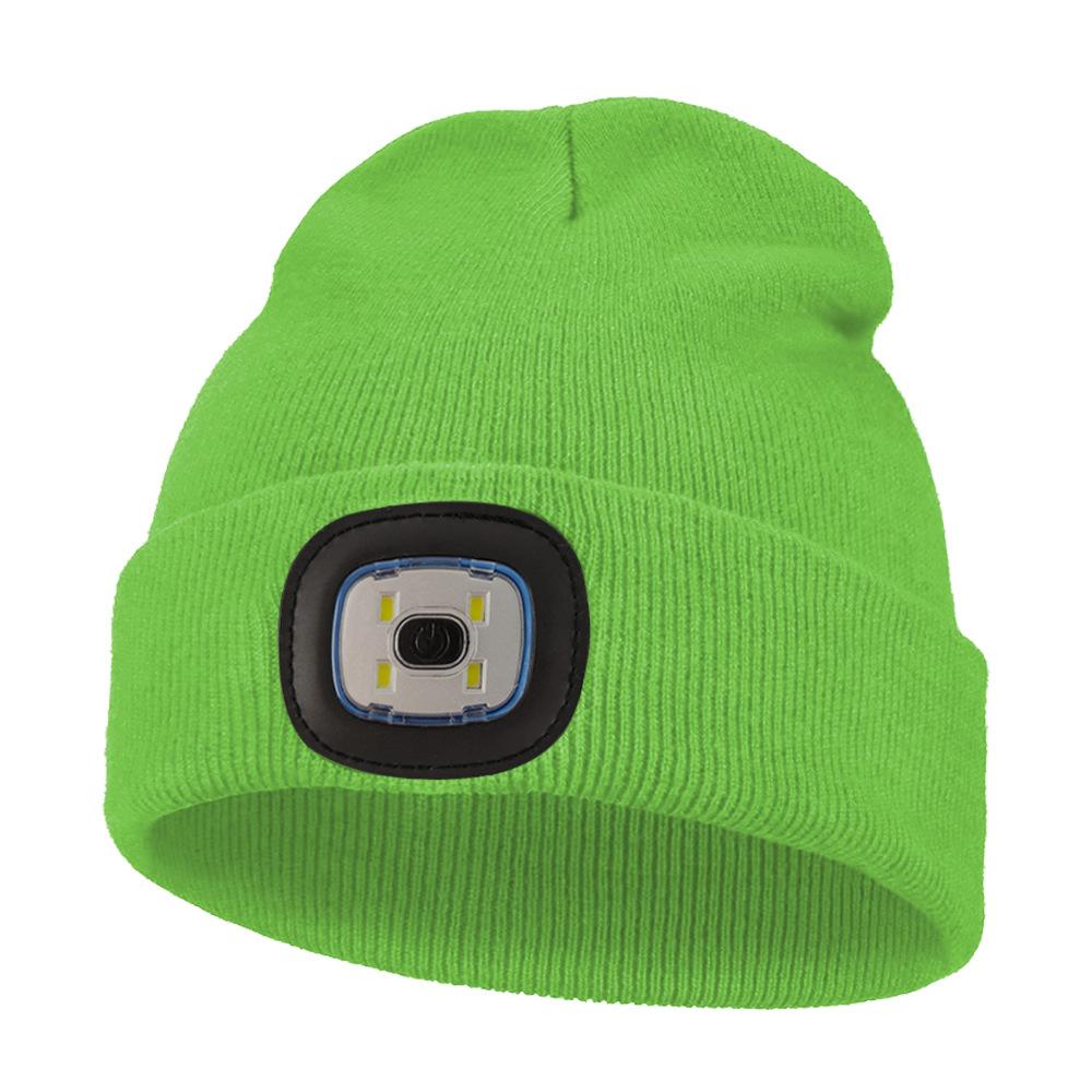 Customizable LED Light Up Knitted Winter Hat for Kids Warm Luminous Beanie With Embroidery Option Stock Available