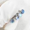 JT 1Pcs F136 Titanium Lip Studs AB Colour Moonstone Polished Opal Ear Bone Studs Body Piercing Jewellery