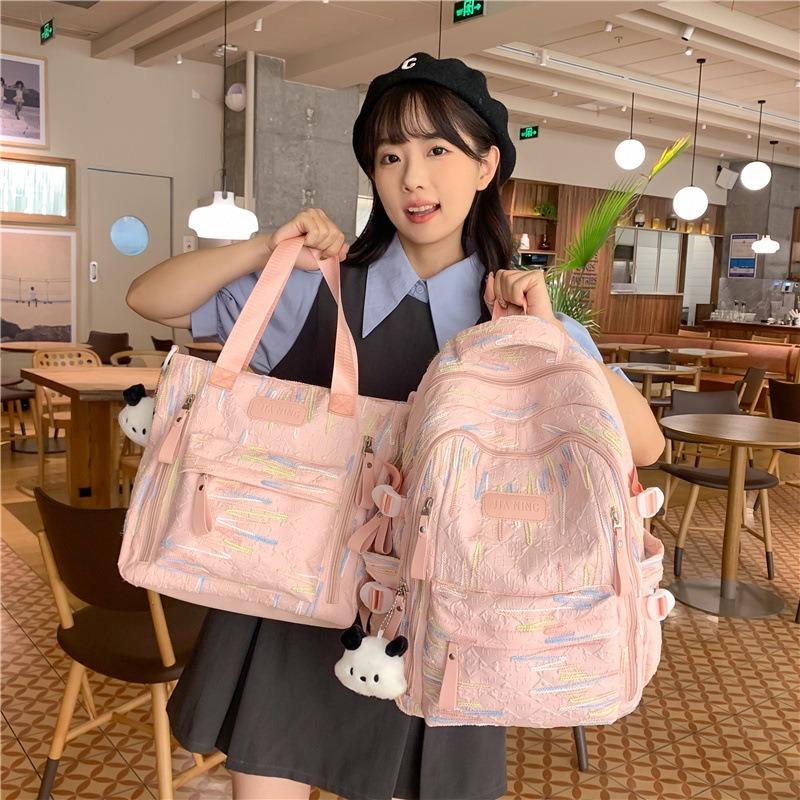 New Large-capacity Backpack, Popular Burden-reducing Schoolbag for Junior High School and High School Students, College Student Women's Travel Bag.