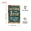 PC Vintage Victoria VB Bitter Metal Sign  Retro Wall Decor with PreDrilled Holes Classic Green  Yellow Design for Home Bar