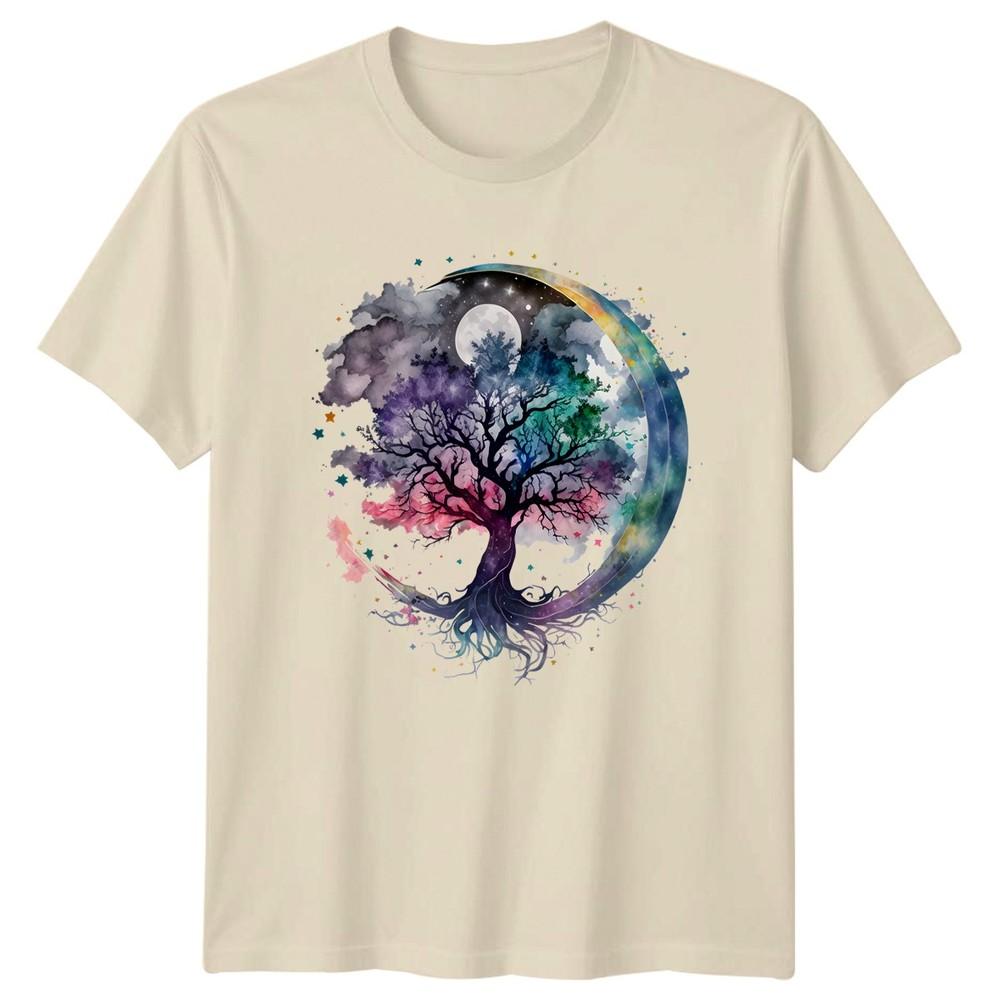 Tree Of Life Moon Watercolor TShirt Tree Of Life Nature Gift For Him And Her