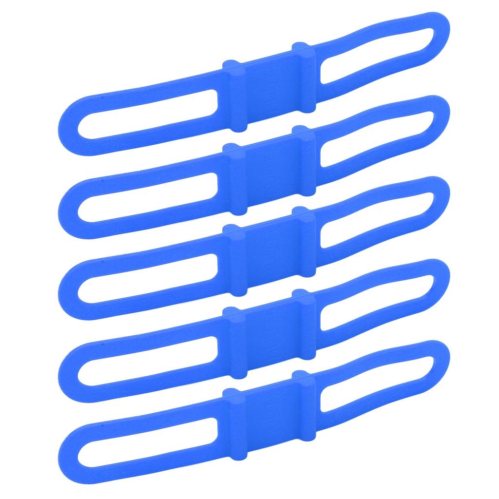 DUUTI 5 buc Bandă Silicon Bicicletă Ciclism Lanterna Ghidon Suport Suport Curele Bicicletă Multifuncționale