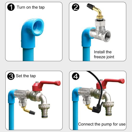 Faucet Anti-freeze Connector Stainless Steel Outdoor Faucet Anti-freeze Joint 1/2" 3/4" Pipe
