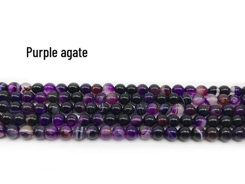 Blue Agate Starry Sky Chalcedony Beads for DIY Handmade Round Earrings