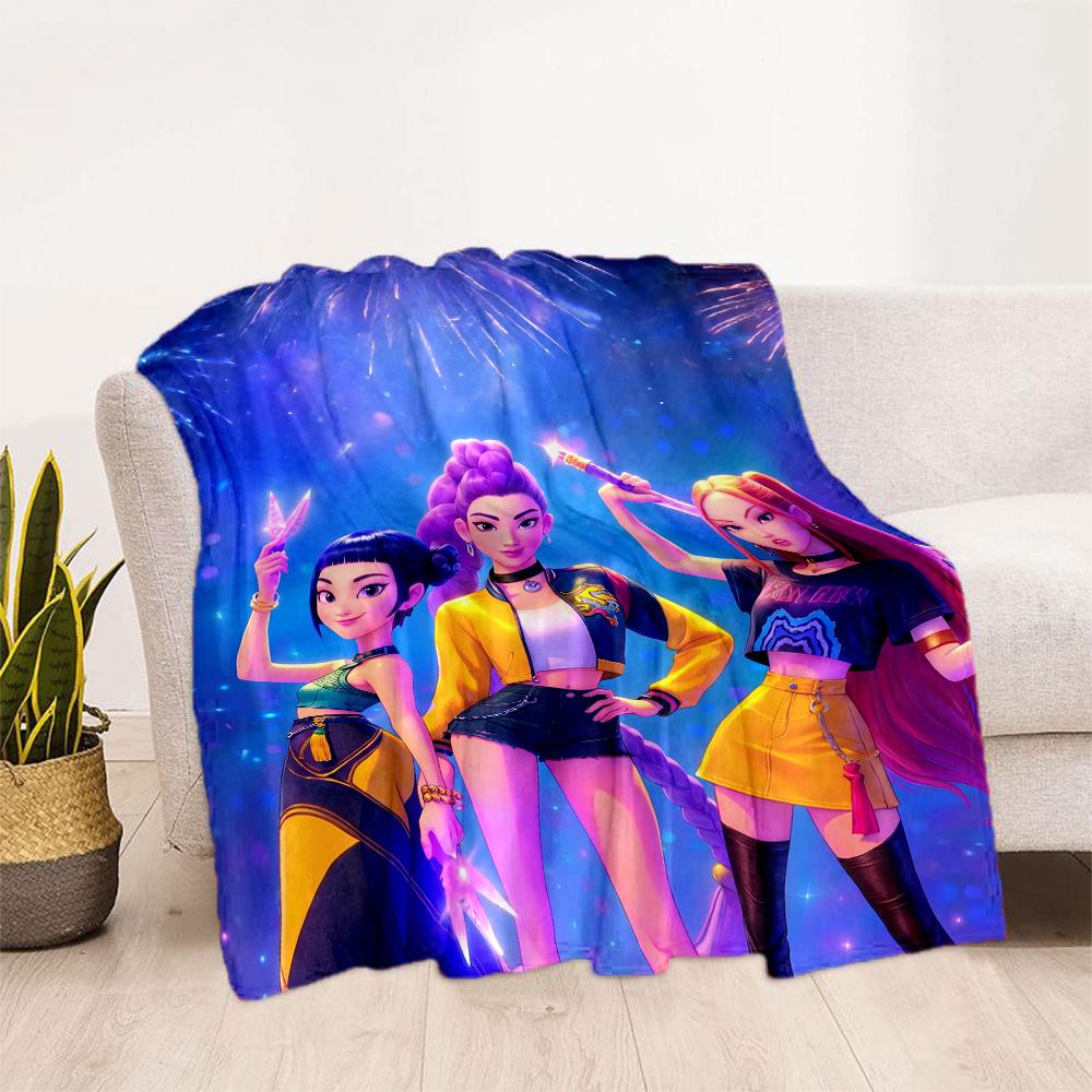 K-pop Stars Shine Bright Blanket Soft & Cozy Great for Bed Office Chair Livingroom Four Seasons Multipurpose Modern Style