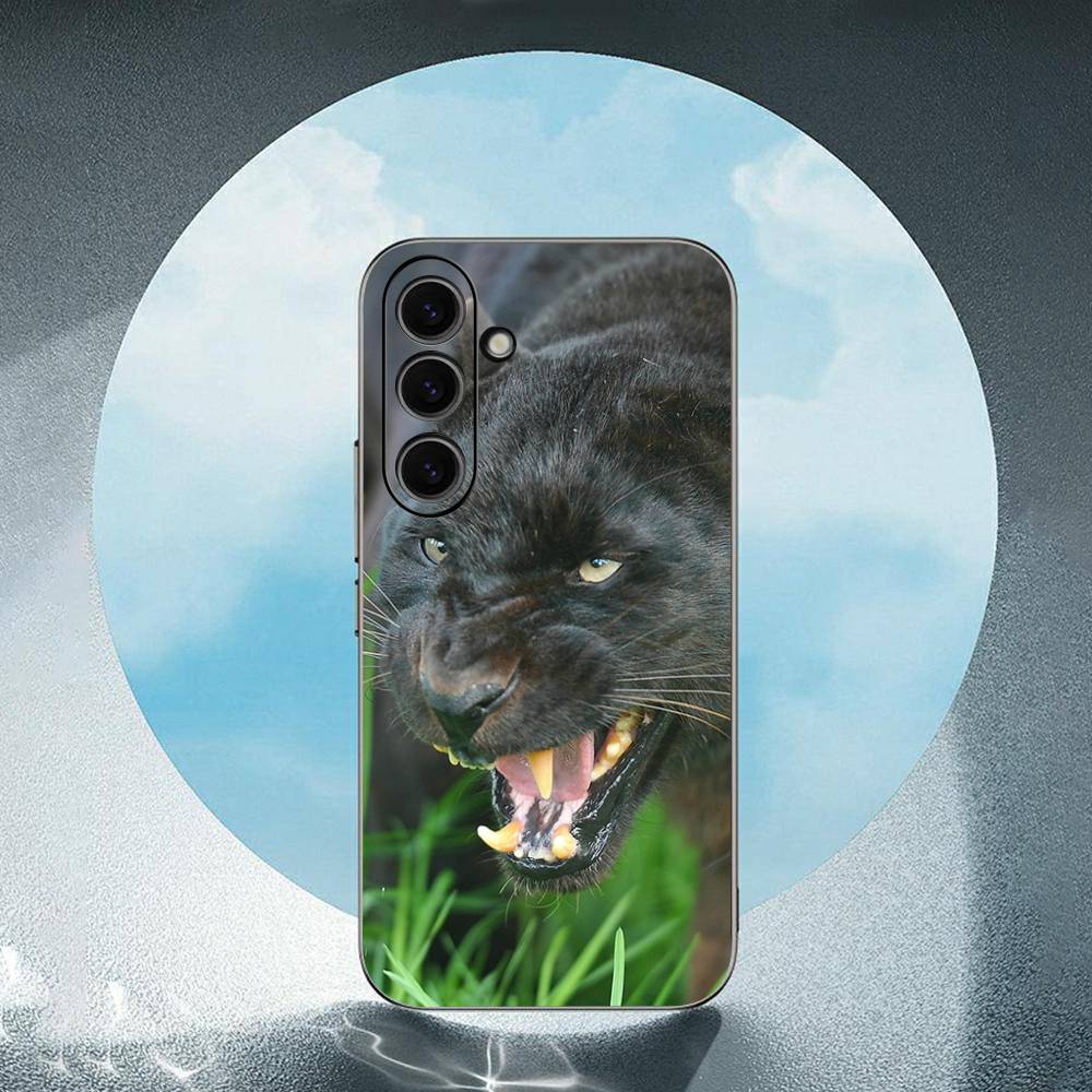 Cheetah Panther For Samsung Galaxy S25 S24 S23 Ultra S22 S21 Plus S20 Black Soft Silicone Protective Case SamsungS21plus