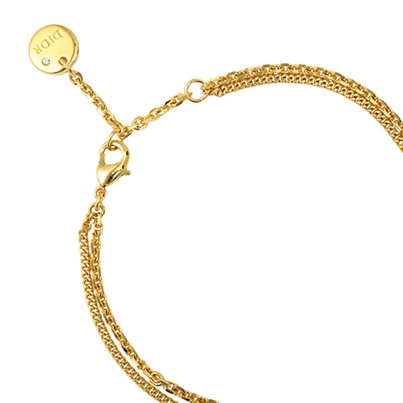 Dior CD Double Chain Star Bracelet Women Bracelet Gold B1133PMTCY-D301