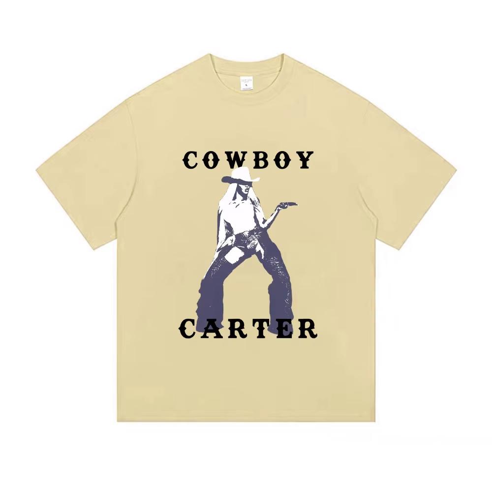 Beyonce Cowboy Carter New Album Graphic Tshirt MaleSoft Pure CottonMen Womens Fashion Pop Music 2026 Summer Shortsleeved Top