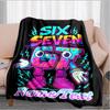 1PC Custom Name "Six Seven Robot Adventure" Flannel Blanket Versatile,all-season Throw Suitable for the Living Room,bedroom,camping,travel,and Gift