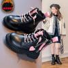 Girls Martin boots 2025 winter new children's boots boys British versatile medium and older children's velvet short boots