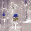 LED light rose bouquet transparent wave balloon, suitable for weddings, anniversaries, birthdays, Valentine's Day, bridal shower