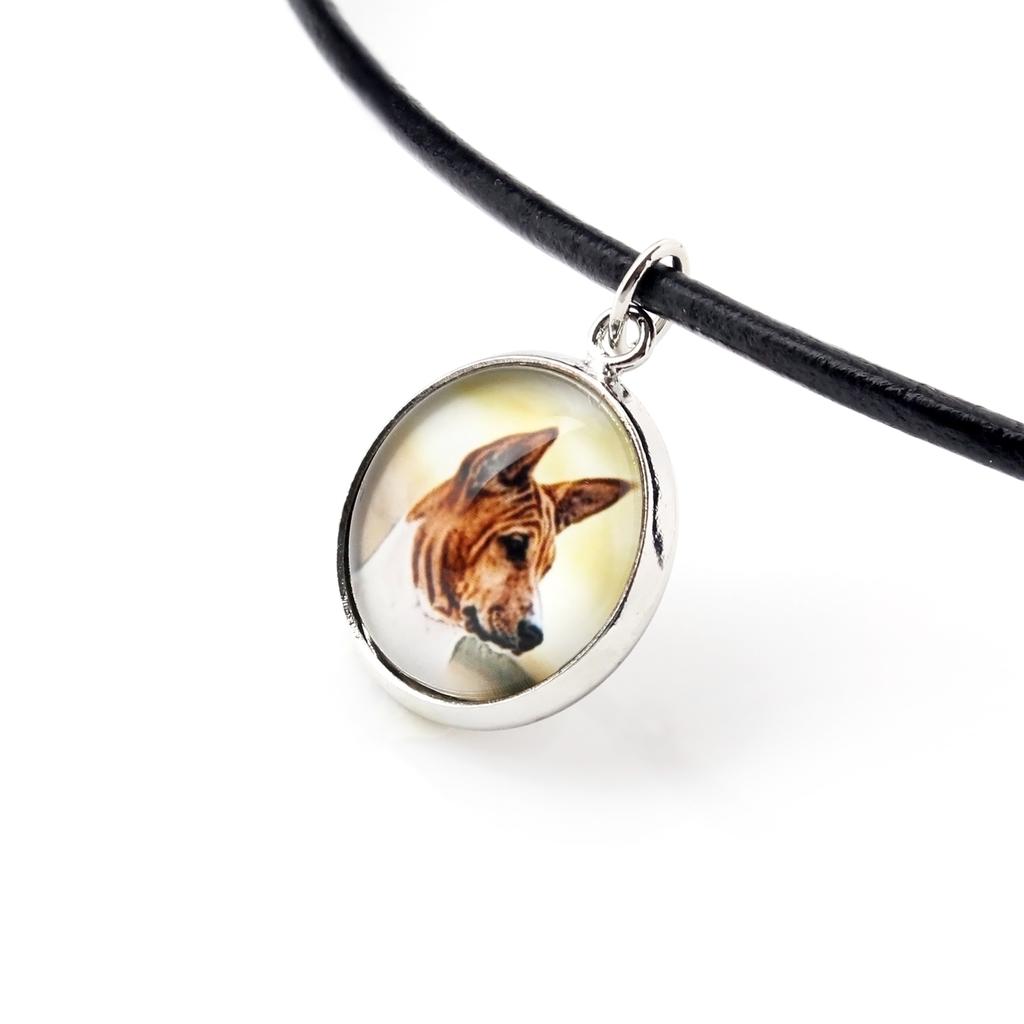 Basenji, African bush dog, Congo dog - necklace pendant with your photo, handmade, handcrafted jewelry by Art-Dog brand