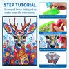 2025 Creative DIY Diamond Sticker A5 Notebook: Special-Shaped 50-Page Children's Diamond Painting Book