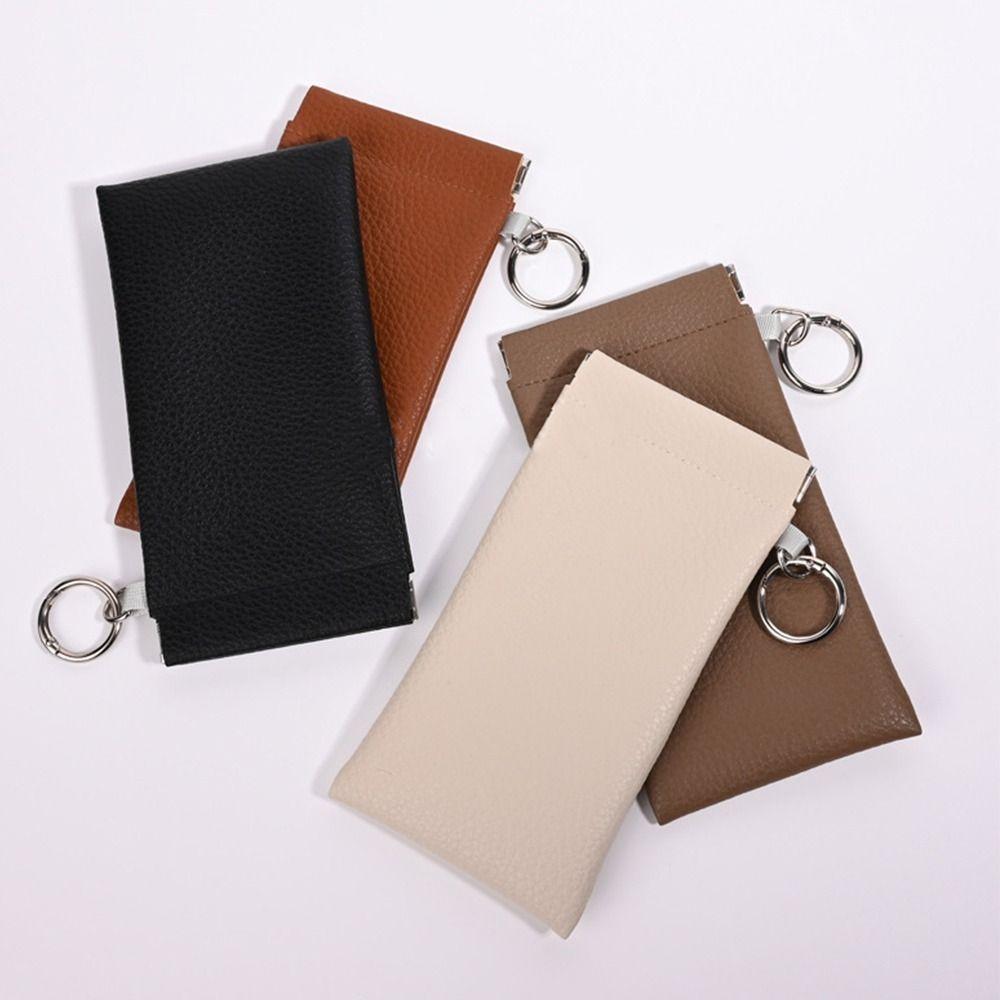 With Glasses Cloth Glasses Bag Soft PU Automatic Closed Sunglasses Case Waterproof Protective Cover Eyewear Pouch