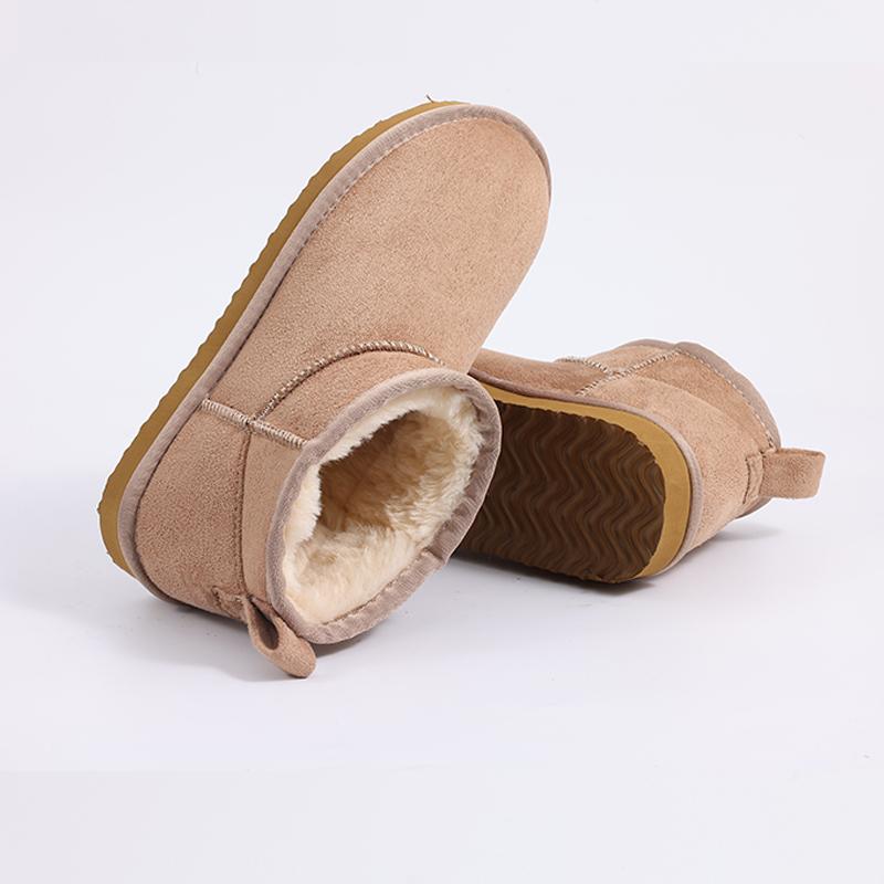 Fashion Shevalues Women's Winter Plush Snow Boots Indoor Outdoor Anti-slip Fur Fuzzy Flat Short Boots Home Warm Cozy Fluffy Cotton Shoes