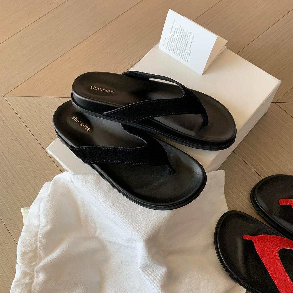 Grape mother with the same summer bi-prepared round head casual versatile foot flip-flops minimalist wind beach vacation flat bottom mop