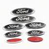 PLWD4 For Ford Fiesta Focus 2 3 Mondeo Edge Ranger Fusion Kuga S-MAX Transit Car Front Grille Emblem Rear Trunk Logo Badge Accessories