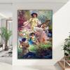 Renaissance Aesthetic Hans Zatzka Painting Reproduction Prints Poster Noble Lady In The Garden Canvas Painting Wall Art Cuadros