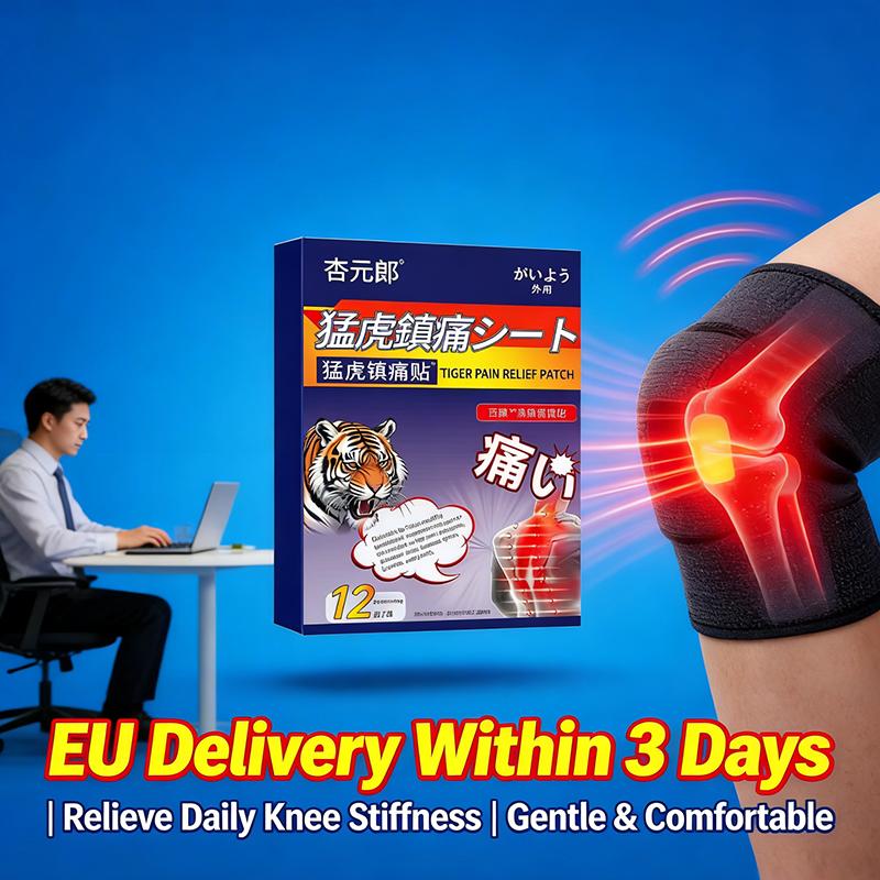 Knee Relief Support Patch "Tiger" | 12pcs Xingyuanlang | Comfort for Legs