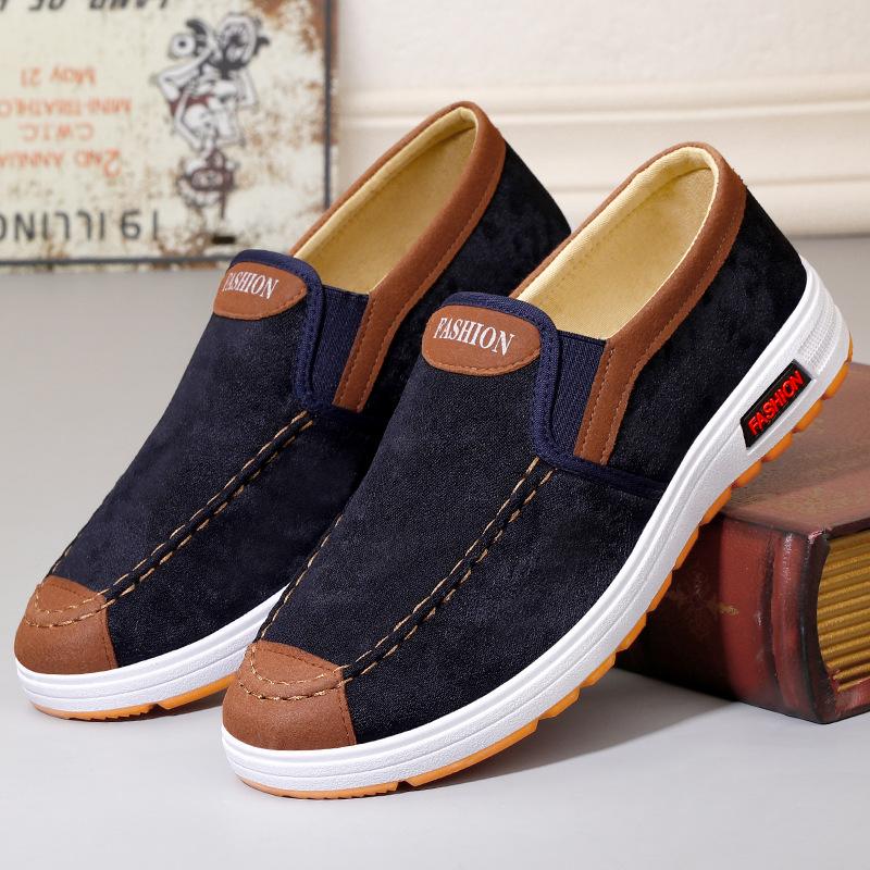 Men's Shoes Spring and Summer New Men's Casual Shoes Breathable Canvas Shoes Middle-aged and Elderly Comfortable Walking Shoes