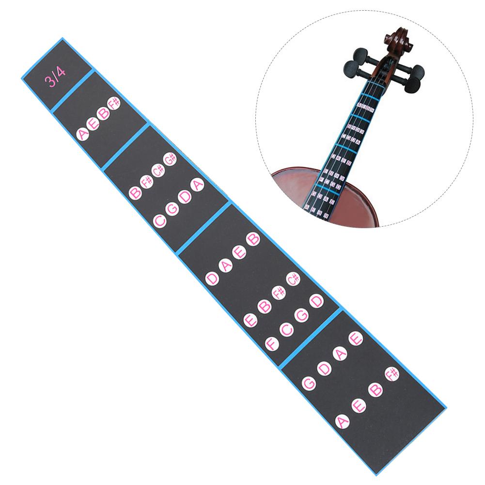 5pcs Violin Fretboard Sticker Fingerboard Tape Fretless Fingering Guide for Beginner (3 4)